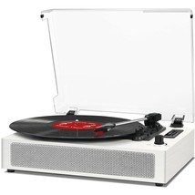 Vintage Record Player Bluetooth 3-Speed Vinyl Record Player With Stereo ... - £71.20 GBP