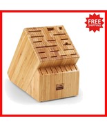 Durable Bamboo Knife Block - 25 Slot Butcher Block for Easy Access and S... - $79.19