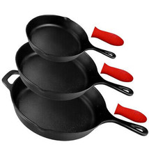 Pre-Seasoned Cast Iron Skillet Set of 3 | 6&quot;, 8&quot; &amp; 10&quot; Cast Iron Frying Pans wit - $150.29