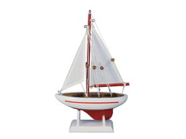 [Pack Of 2] Wooden Ranger Model Sailboat Decoration 9&quot;&quot; - £46.69 GBP