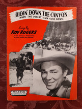 Rare Sheet Music Ridin Down The Canyon When The Desert Sun Goes Down Roy Rogers - £12.72 GBP