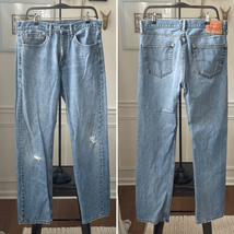 Levi’s Men’s 505 Regular Straight Leg Jeans Lightly Distressed 34 x 33 - $28.80
