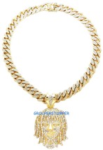 Esskeetit Pump Necklace Pendant with 20 Inch Long Thick Cuban Chain - £42.73 GBP