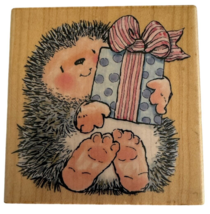 Penny Black Rubber Stamp A Gift For You Hedgehog Birthday Present Animal Rare - £17.57 GBP