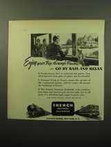 1950 French National Railroads Ad - Enjoy your trip through France - go by rail  - £14.73 GBP