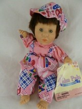 GI-GO Palm Pal Kids Bean Bag Girl Doll with Pink Outfit and Hat 1999   - $10.88