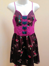Urban Outfitters Ecote M Dress Purple Floral Spaghetti Strap Fit Flare Sundress - £17.19 GBP