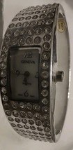 Geneva Elegant Women&#39;s Rhinestone Watch Silver Tone Bracelet Band New Ba... - $221.44 MXN
