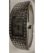 Geneva Elegant Women&#39;s Rhinestone Watch Silver Tone Bracelet Band New Ba... - $11.88