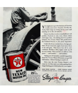 1937 New Texaco Motor Oil Advertisement Vintage Automobilia Gas &amp; Oil E90G3 - $459.88 MXN