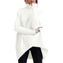 Oversized Sweaters For Women 2023 Fall Winter Turtle Neck Batwing Sleeve Pullove - £79.12 GBP