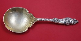 H 158 by Gorham Sterling Silver Berry Spoon GW Cast Heavy 10 1/4&quot; Figural - £721.57 GBP