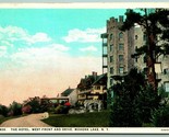 Hotel West Front and Drive Mohonk Lake New York NY 1935 WB Postcard I1 - $3.91