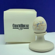 Egg collectible womack figurine coach house gift farm pig piglet hog blue bonnet - $19.69