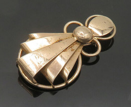NAPIER 925 Sterling Silver - Vintage Shiny Rare Ribbon Motif Brooch Pin - BP7977 - £76.89 GBP