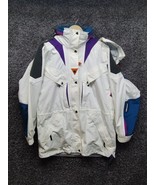 Helly Hansen Jacket Women Large White Ski Snow Hooded Helly-Tech Waterproof - £54.85 GBP