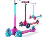 Pink Kids 3 Wheel Scooters Kick Scooter for 2-5 Years Boys Girls w Light up - £63.26 GBP