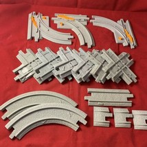 Lot of 15 Gray GeoTrax Track Fisher Price Train Parts Straight Curve Switch - £21.34 GBP