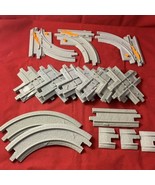 Lot of 15 Gray GeoTrax Track Fisher Price Train Parts Straight Curve Switch - $512.99 MXN