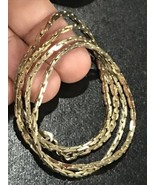 vintage gold tone chain necklace 48” - $16.20