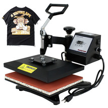 T-Shirt Heat Press Sublimation Transfer Machine Compact 10&quot; X 12&quot; Swing ... - £119.59 GBP