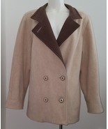 Mackintosh Tan 100% Wool Jacket Coat Double Breasted Women&#39;s Size 10 Lin... - £34.99 GBP