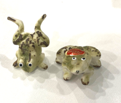 Set of 2 Bone China Miniature Frogs JAPAN - £7.14 GBP