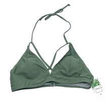 Fashion Classic Collection Bikini Top Triangle Halter Removable Cups Green M - £5.41 GBP