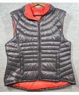 Bernardo Womens XL Goose Down Puffer Vest Gray Orange - $389.40 MXN