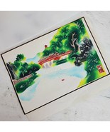 Vintage Chinese Cutout Painting ART Watercolor on Paper Signed 6.5x4.5 Inch - $57.22