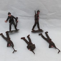 Set Of (5) Marx Infantry Toy Soldiers 1 - 1 1/2&quot; - £22.97 GBP