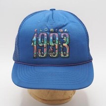 Cappello Trucker Snapback In Rete Florida 1993 Vintage - $39.58