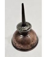 Vintage Miniature Copper Presssed Metal Thumb Oiler Oil Can 2 3/4&quot; - $11.88