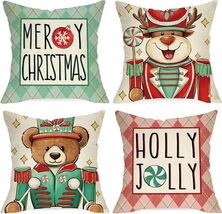 Ussap Nutcracker Christmas Throw Pillow Covers 18x18 Red Green Set of 4 - $4.73 Ussap Nutcracker Christmas Throw Pillow Covers 18x18 Red Green Set of 4 - $4.73