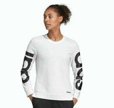 ADIDAS Climalite Womens SZ Small French Terry Sweatshirt Spell Out On Sl... - £10.10 GBP