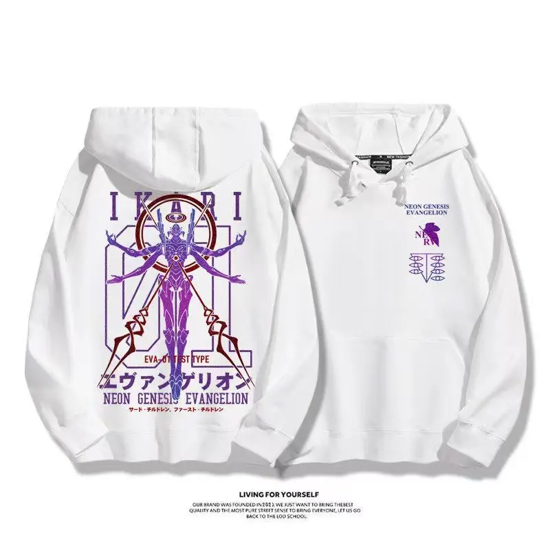 Japanese  Harajuku Hoodies Men Cotton Sweater Graphic Printed Streetwear Casual  - £98.68 GBP