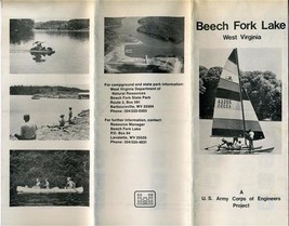 Beech Fork Lake West Virginia Brochure and Map 1970&#39;s Corps of Engineers - £19.69 GBP
