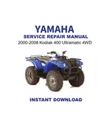 2000-2008 Yamaha Kodiak 400 Ultramatic 4WD Service Repair Manual - €14,75 EUR