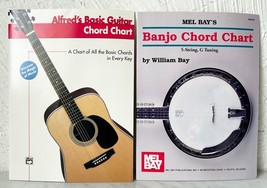 Alfred&#39;s Bsic Guitar Chord Chart &amp; Mel Bay&#39;s Banjo Chord Chart - £7.55 GBP