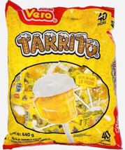 Vero Tarrito Paletas Fruit Flavor Mexican Hard Candy LolliPops 40 pcs - £11.76 GBP