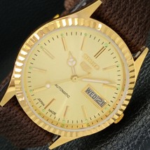 Refurbished Vintage Seiko 5 Auto 6309A Japan Mens Golden Dial Watch a425917-1 - £33.06 GBP