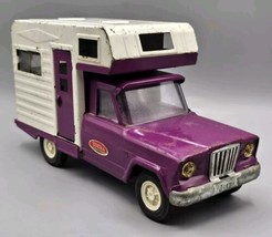 VINTAGE 1960&#39;s Purple 9.5&quot; Jeep Camper, Pressed Steel Made in USA - £30.04 GBP