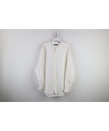 Vintage 90s Guess Mens XL Spell Out Cotton Weave Knit Band Collar Button... - $58.32 CAD
