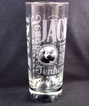 Jack Daniel&#39;s tall glass photo white all over lettering 6&quot; 10 oz - £9.87 GBP