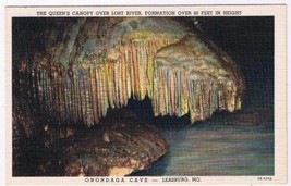 Missouri Postcard Leasburg Onondaga Cave Queen&#39;s Canopy Over Lost River - £2.31 GBP