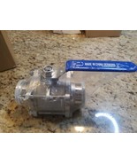 SANITARY BALL VALVE 2&quot; 1000 WOG FULL PORT TRI CLAMP END 316 STAINLESS WH169 - $355.41