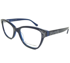 Judith Leiber Eyeglasses Frames JL-3041 Denim Blue Cat Eye Crystals 53-18-140 - £119.78 GBP