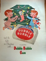 Fleer’s Dubble Bubble Gum Christmas Magazine Advertising Print Ad Art Late 1940s - £12.48 GBP