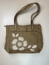 Relic Women’s Hand / Shoulder Bag Brown With Flower Petal Accent Tote Hobo - $15.88