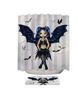 Goth Bats Fairy Girl with Bat Wings Shower Curtain - $23.90+